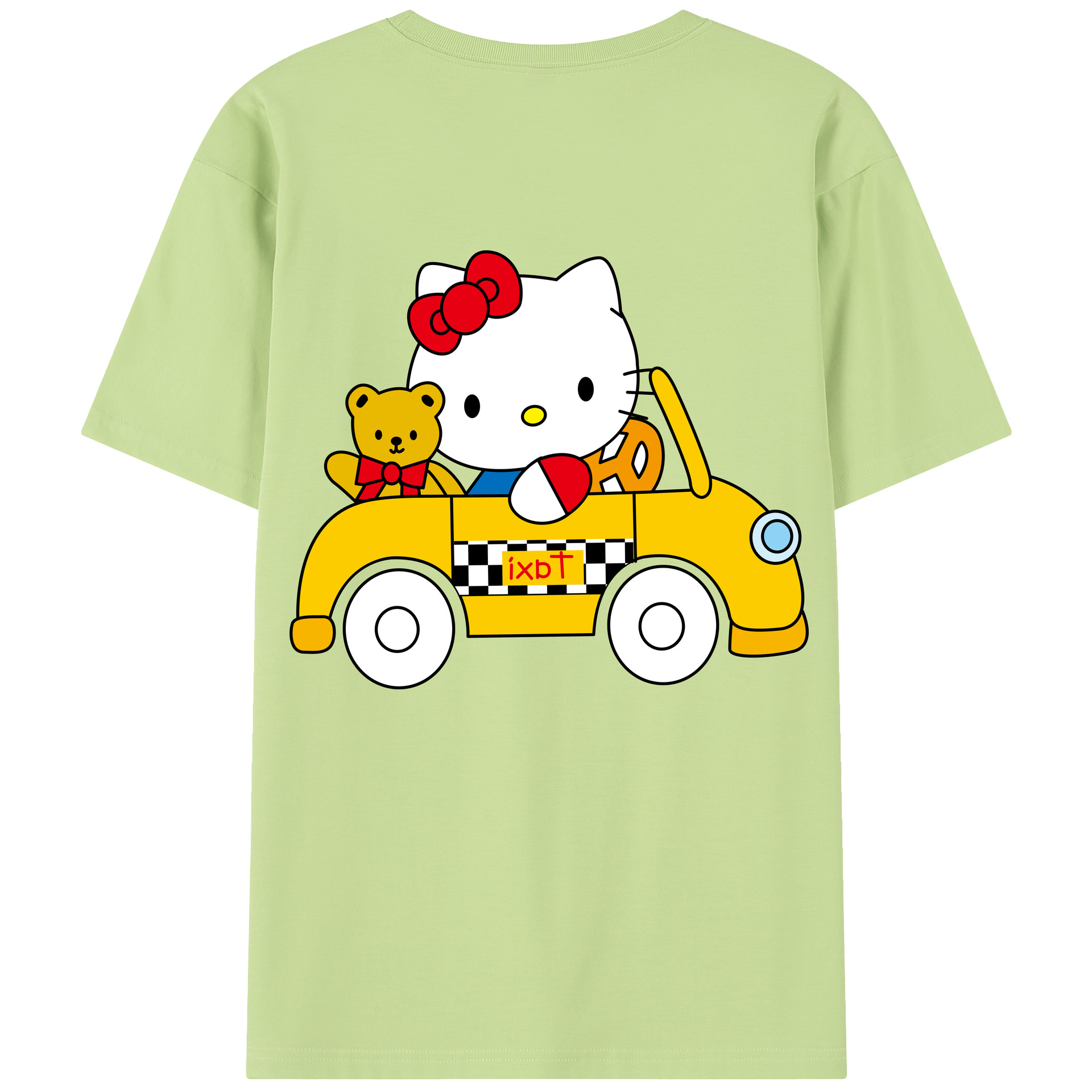 （画像用） Hello Kitty ハローキティ 綿100％半袖Tシャツ（背面プリント）